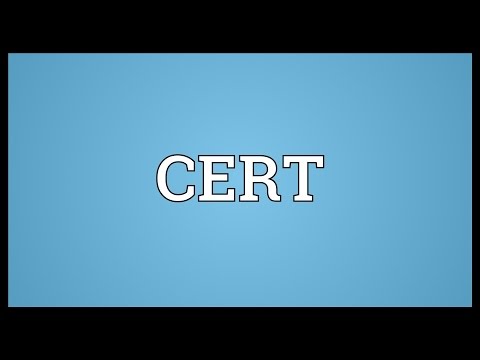 CERT Meaning