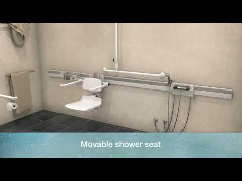Prosafe - lift up wall mounted shower seat with legs