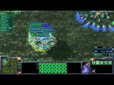 74 Carriers+MShip vs 2 Infestors - SC2 Infinite Defense
