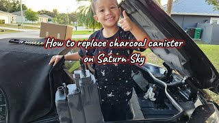 How to replace charcoal canister on Saturn Sky / Pontiac Solstice