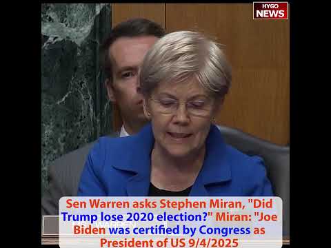 Warren to Miran: Did Trump lose 2020 election? Burgum TORCHES Newsom: CA Fires Released More CO2