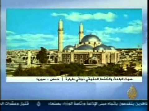 تقرير على قناة الجزيرة حول قصف دبابات قوات النظام   على حي  بابا عمرو في مدينة حمص بمحافظة حمص