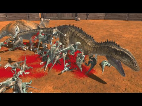 50 VELOCIRAPTORS VS ALL DINO TEAMS - Herbivore + Carnivore Dinosaur - Animal Revolt Battle Simulator