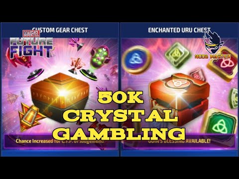 CRYSTAL GIVEAWAY -_- GAMBLING 50K CRYSTALS IN CARDS AND CTP CHEST  -_- MARVEL FUTURE FIGHT