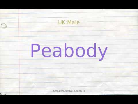 How to pronounce peabody