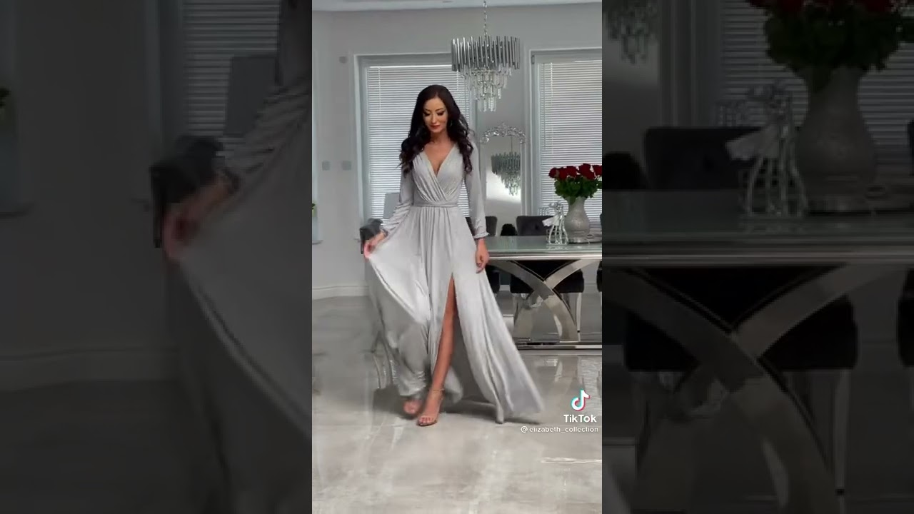 Watch Brokatowa sukienka z rozcięciem odsłaniającym nogę now Brokatowa sukienka z rozcięciem odsłaniającym nogę