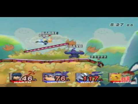 cutter + Sabre (Marth/Pikachu) vs. COB + Chavo (Wolf/DK) 3