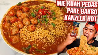Download lagu GILA! MUKBANG MIE KUAH LAKSA PEDAS PAKE BAKSO KANZLER HOT!! mp3
