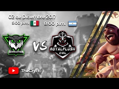 RevolutioN vs Royale Flush Col | Royale Crown League | Clash Royale | Directo con TheCryEc