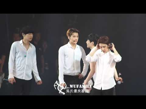 140830 [TLP in GZ] Poor little Sehun resting at backstage T_T