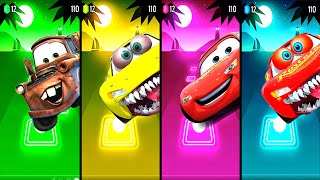 Tow Mater🆚Mcqueen Spider Eater🆚Lightning Mcqueen🆚Mcqueen Eater in Tiles Hop EDM Rush🎶