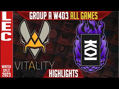 VIT vs KOI Highlights ALL GAMES | LEC Winter 2023 Group A W4D3 | Team Vitality vs KOI