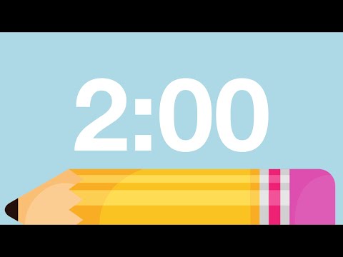 2 Minute Cute Back to School Timer (Chimes Alarm at End)