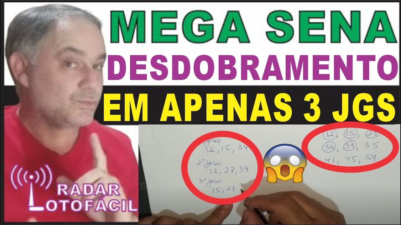 Em Apenas 3 Jgs Desdobramento Para Mega Sena Simples E Fácil