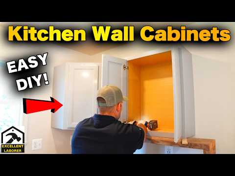 How To Install Kitchen Wall Cabinets | EASY DIY for BEGINNERS!