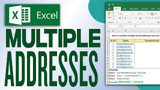 How To Combine Multiple Email Addresses into One Line using Excel