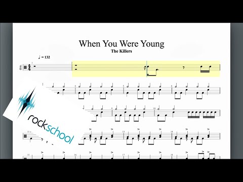When You Were Young Rockschool hot Rock Grade 3 Drums