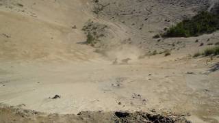 preview picture of video 'Amstaff vs amstaff in gravel pit'