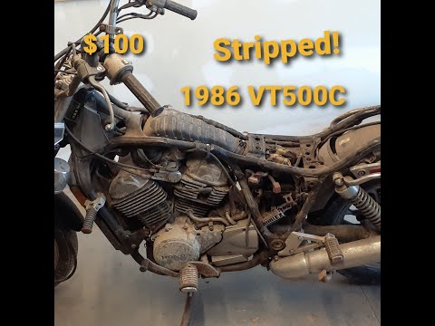 86 Honda Shadow VT500C Tear-down Time-lapsed