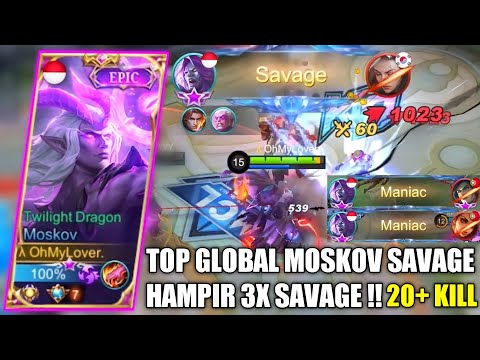 TOP GLOBAL MOSKOV BORONG SAVAGE DI MCL !! PAKAI BUILD RAHASIA & TERSAKIT SEASON 21 - MOBILE LEGENDS