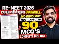Re NEET Biology Most Expected Questions 2026 Biology Full Syllabus Mock Test For Re NEET 2026