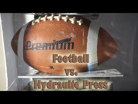 Football Crushed by Hydraulic Press| Exploding Balls! Video