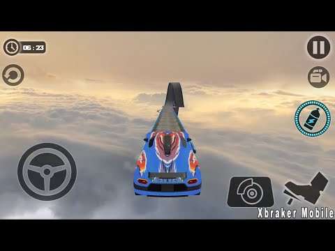 Impossible Car Tracks 3D: Blue Car Driving Stunts Levels 14 and 15 - Android GamePlay 3D