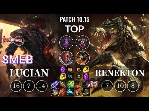 KT Smeb Lucian vs Renekton Top - KR Patch 10.15
