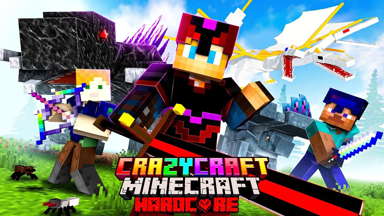 I Spent 100 Days in CRAZY CRAFT with FRIENDS in Hardcore Minecraft!