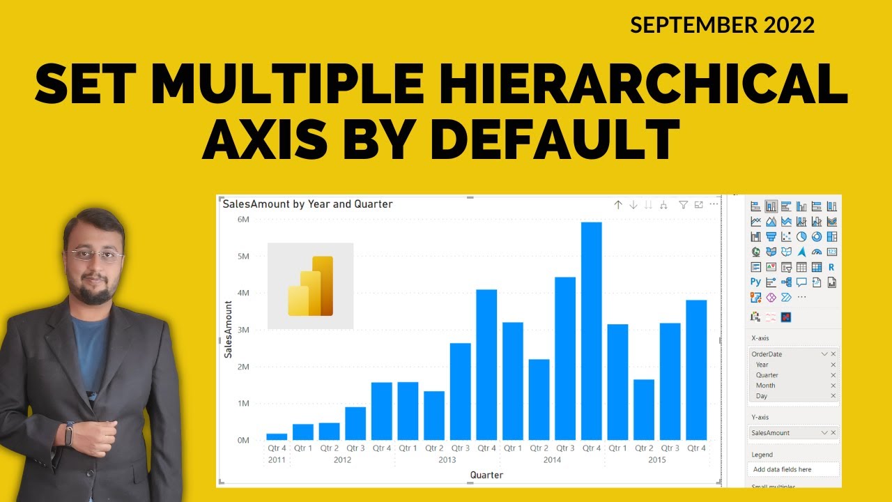 Show Multiple X Axis Value By Hierarchy in Power BI