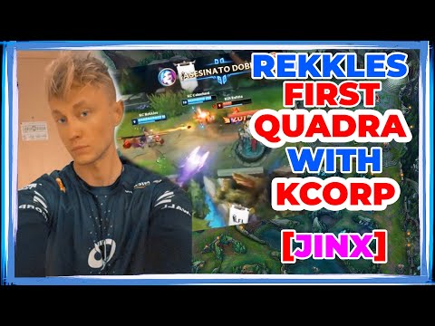 KC Rekkles Jinx SMURFING 👑 King Is Back! First Quadrakill With KCORP