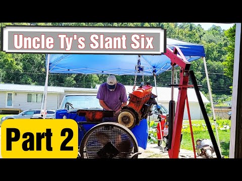 With much to do We pull the 225 Slant 6 Prep for Clutch Paint Seals Gaskets Motor and Trans Mounts.