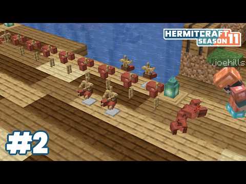 So many visitors! Dock lobster?! — HermitCraft 11: ep 2