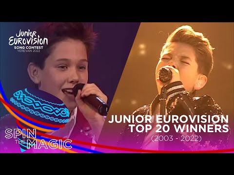 JUNIOR EUROVISION SONG CONTEST: MY  TOP 20 WINNERS (2003 - 2022)