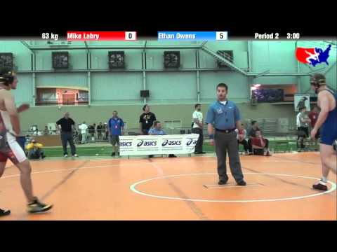 Mike Labry vs. Ethan Owens at 2013 ASICS University Nationals - FS