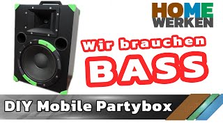 Mobiler Partylautsprecher mit Visaton PAW25 und HTH8.7, Akkubetrieben, Partybox, PA Lautsprecher