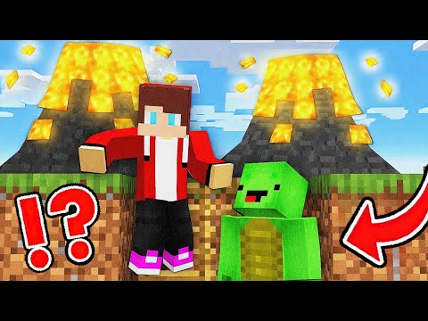 JJ and Mikey vs Volcano Doomsday Bunker in Minecraft Challenge Funny Pranks - Maizen