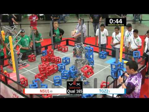 2015 VEXU Q165 - NSU1 vs TGZ2 - 38 to 72-Division Div-VEX U-VEX Worlds 2015