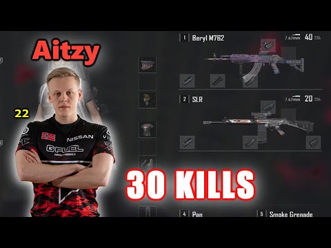 Faze Aitzy & Gustav - 30 KILLS - Beryl M762 + SLR - DUO vs SQUADS - PUBG