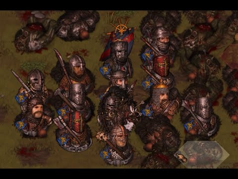 Battle Brothers Gameplay: Fighting a dangerous late-game orc camp