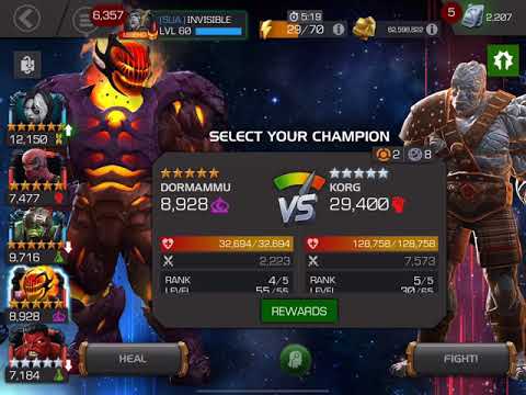 MCOC Variant 2: 1.2 Spite & Buffet Korg, Dormammu is a good option