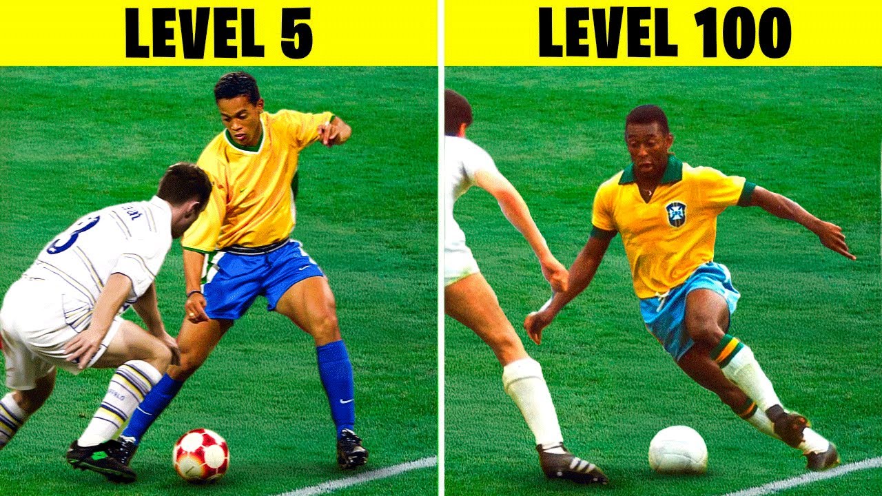 Skills Comparasion: Ronaldinho vs Pelé - Dribbling, Passing, Shots & Goals...