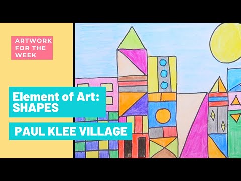Paul Klee- Inspired Village of Shapes | Artwork about Shapes