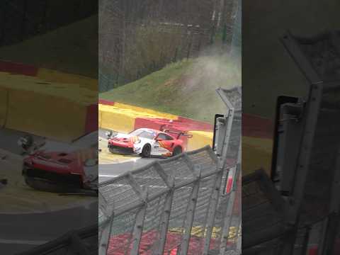 BIG CRASH During the Testday of the 12H Spa 2025 | Porsche 992 Cup | Driver Ok | #crash #racing #spa