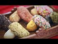 繽紛夢幻彩色古早味麻老 台灣美食 Colorful Taiwanese Rice Crispy Taiwanese Food