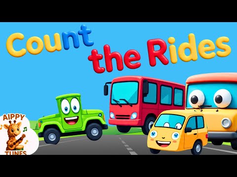 Rolling Wheels – Count the Rides 🚗🚌  Vehicle Counting Song for Kids