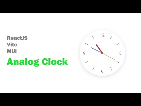 How to Build an Analog Clock with ReactJS, Vite & MUI | Frontend Tutorial