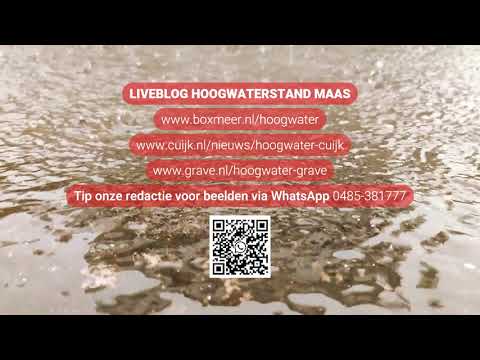 Hoogwaterstand Maas info Omroep Land van Cuijk