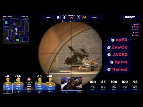 CS2 Vitality vs BOMB (Team Vitality dies to the bomb) BOMB Ace / BLAST Premier World Final 2024