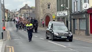 Funeral of Jack Kennedy, one of five teenagers killed in a wrong-way crash on the M9, takes place